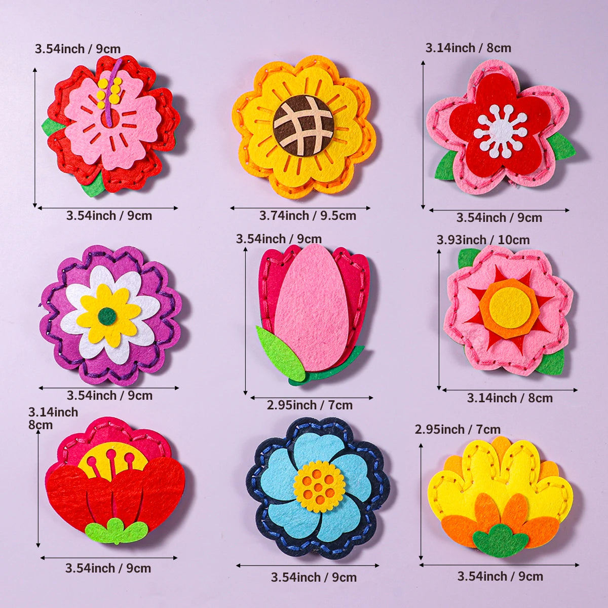 Felt Flower Sewing Kit for Kids – 9 Designs – Oliver & Company