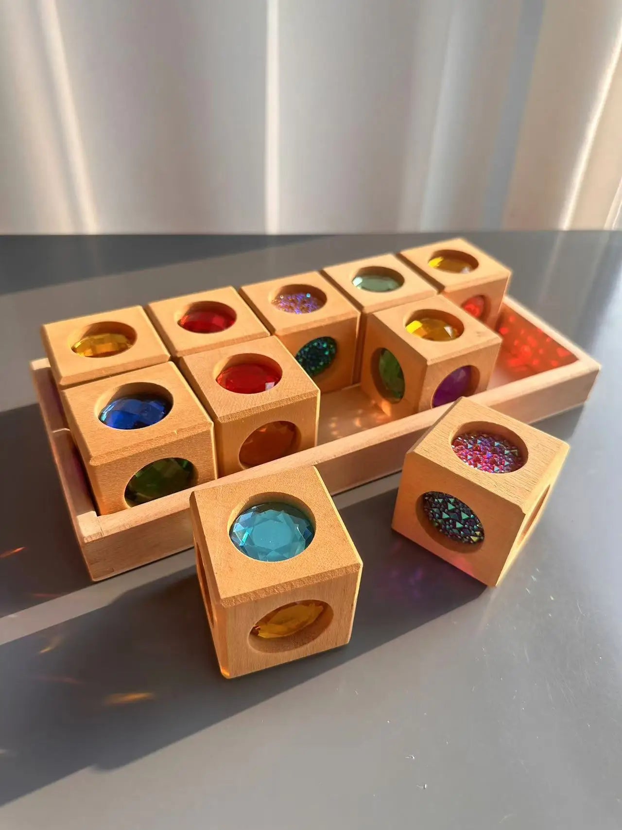 3D Gem Wooden Building Blocks