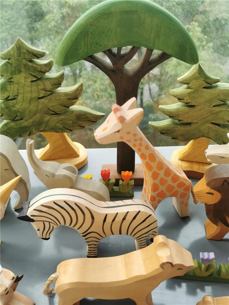 Montessori Handmade Wooden Animals