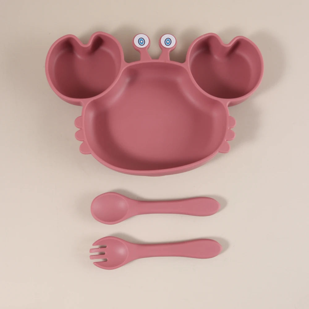 Silicone Crab Suction Plate | Oliver & Company Montessori Toys