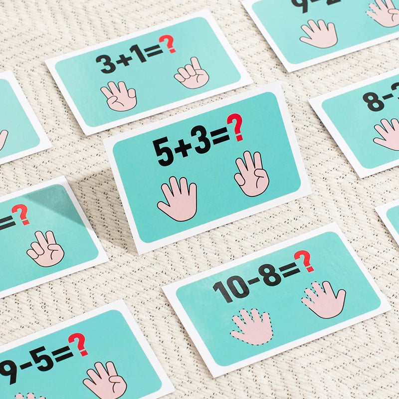 Wooden Finger Counting Math Board with Number Sticks