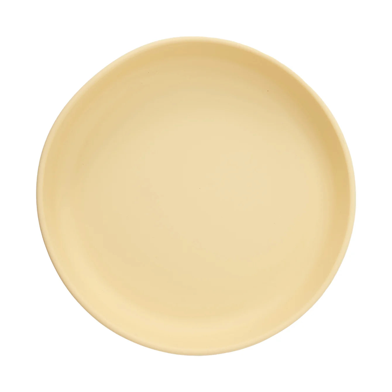 Round silicone suction plate in Light Yellow