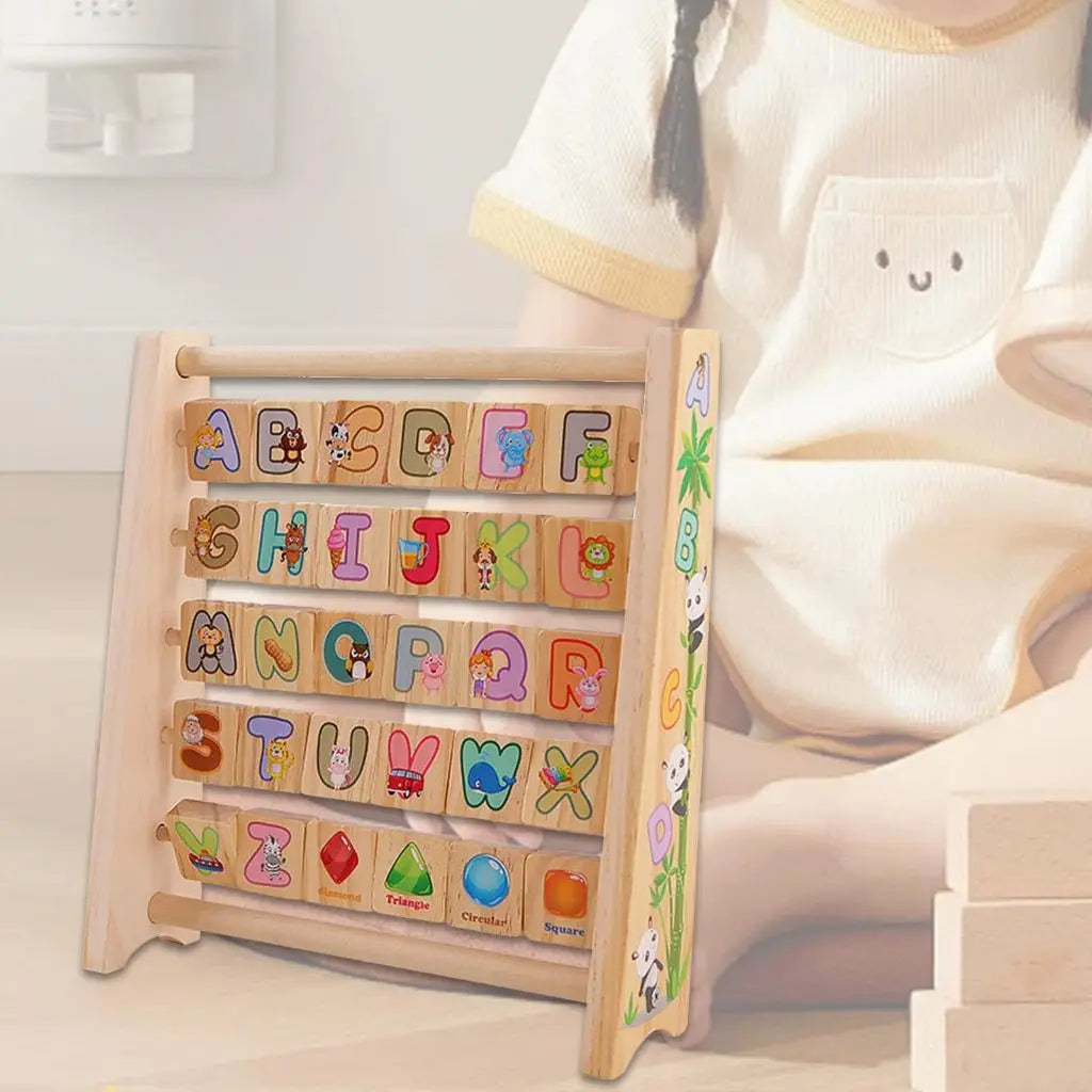 Wooden Alphabet Flip Learning Rack