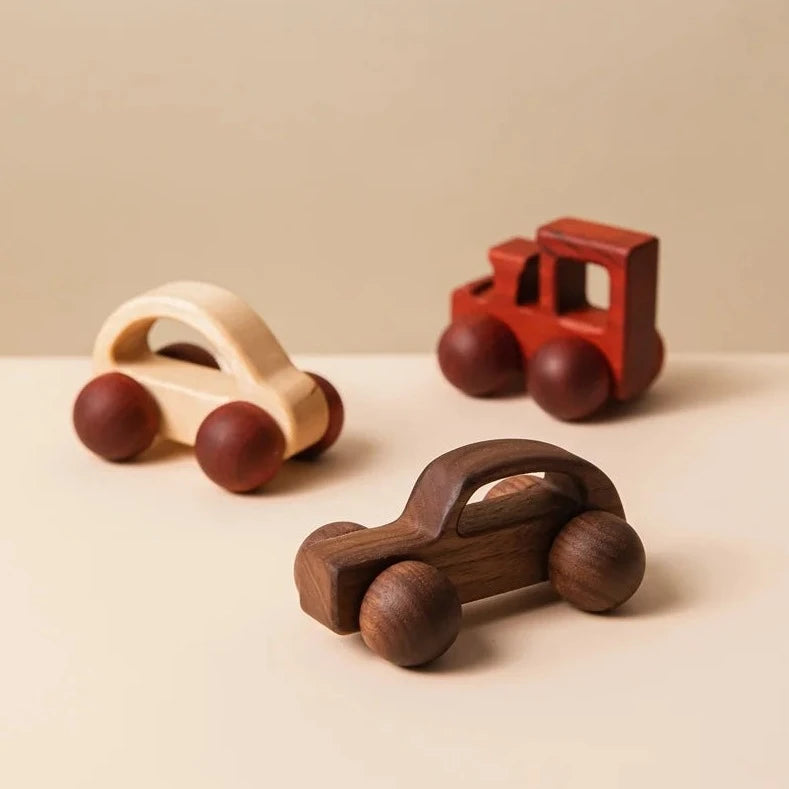 Baby 3pcs Wooden Car Sets | Oliver & Company Montessori Toys