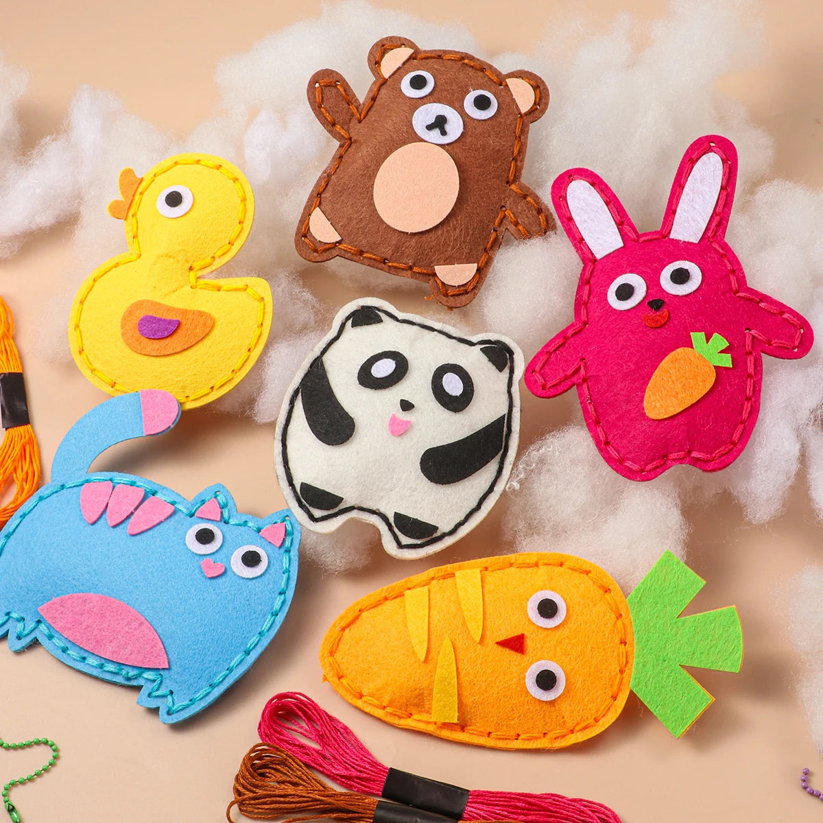 Felt Animal Sewing Kit for Kids – 6 Characters – Oliver & Company
