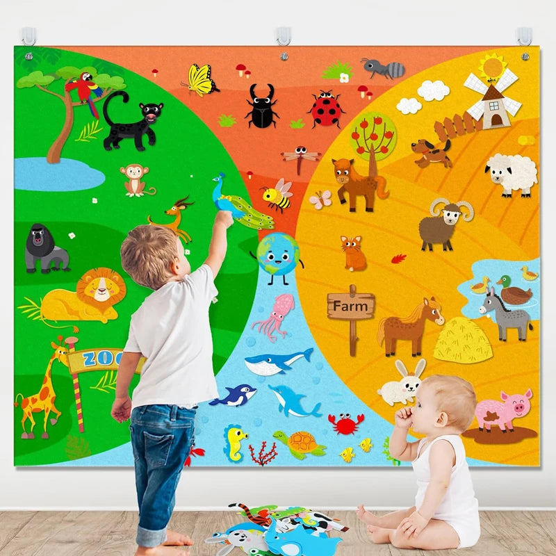 Felt Story Board for Kids – Themed Storytelling Set – Oliver & Company