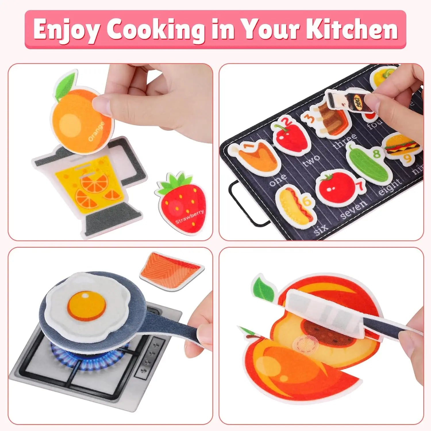 Busy Cooking Life Felt Activity Book - Oliver & Company