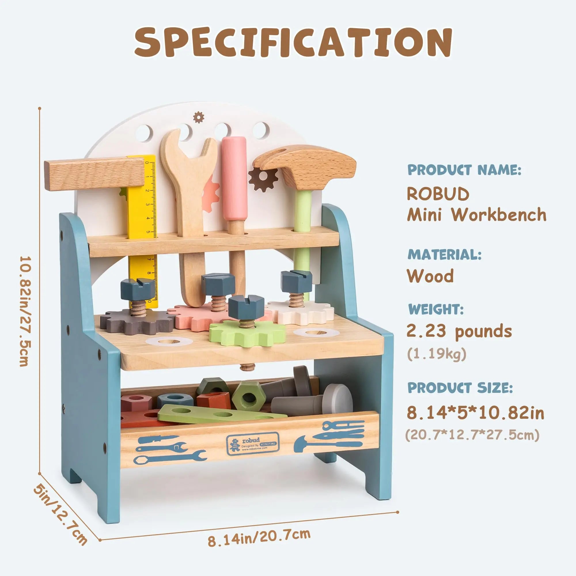 Mini Wooden Tool Bench Set
