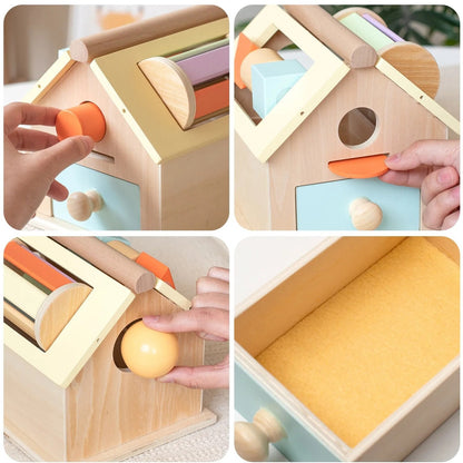 Montessori Wooden House Permanence Box