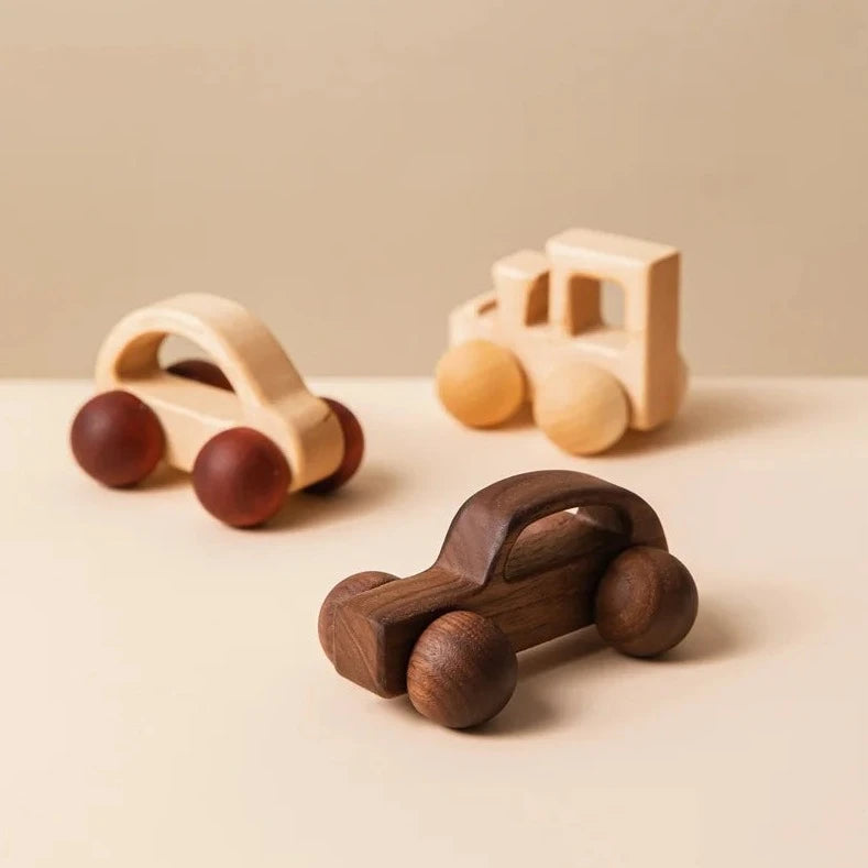 Baby 3pcs Wooden Car Sets | Oliver & Company Montessori Toys