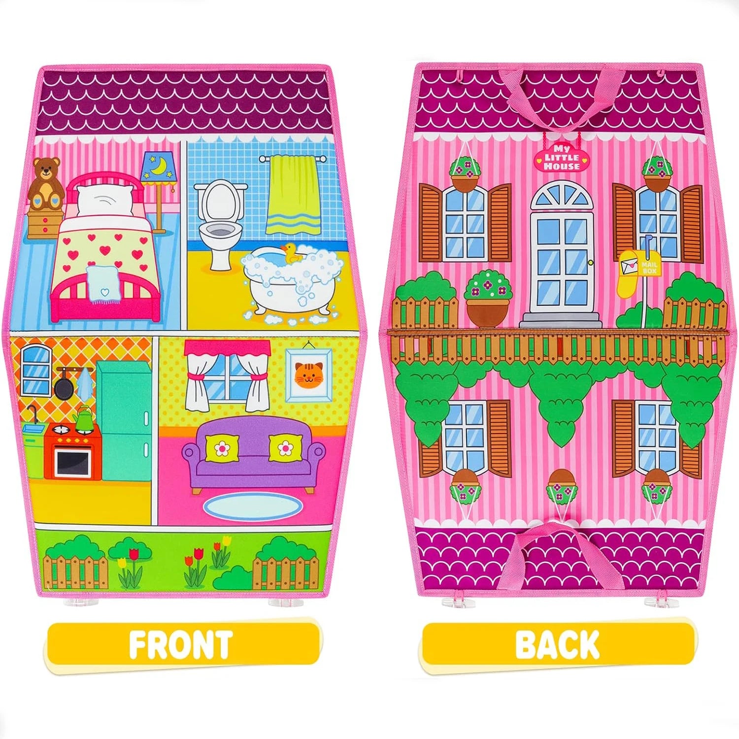 Felt Dress-Up Dollhouse with Outfits - Oliver & Company