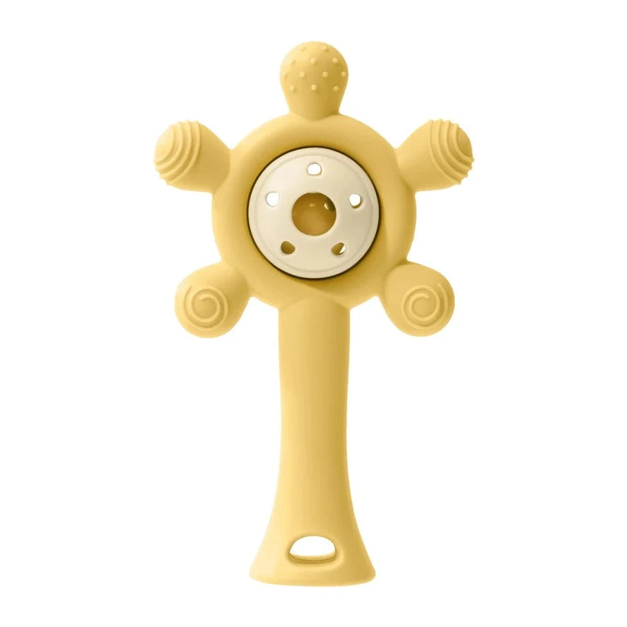 Silicone Teether and Rattle Toy | Baby Sensory Teething Ring