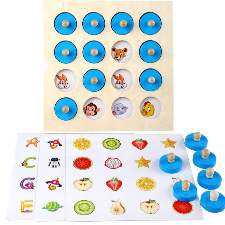 Montessori Educational Wooden Memory Game
