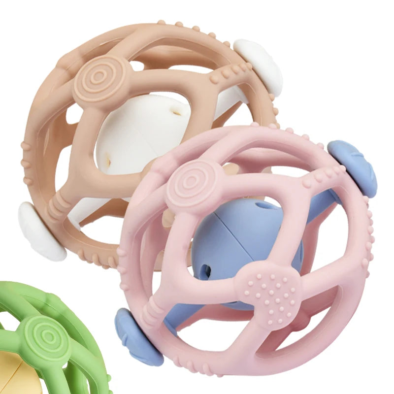 Textured Silicone Rattle Ball