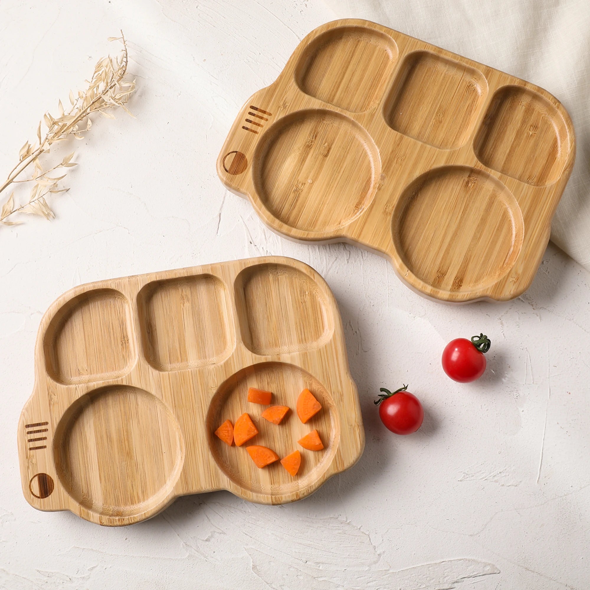 Bamboo Bus Baby Feeding Plate Set | Oliver Montessori