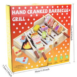 バーベキュー・調理用品 catapult factory solo plate & bear craw Wooden Hand-Crank BBQ Grill Pretend Play Set
