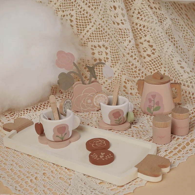 Pretend Play Tea & Dessert Set | Oliver Montessori Toys