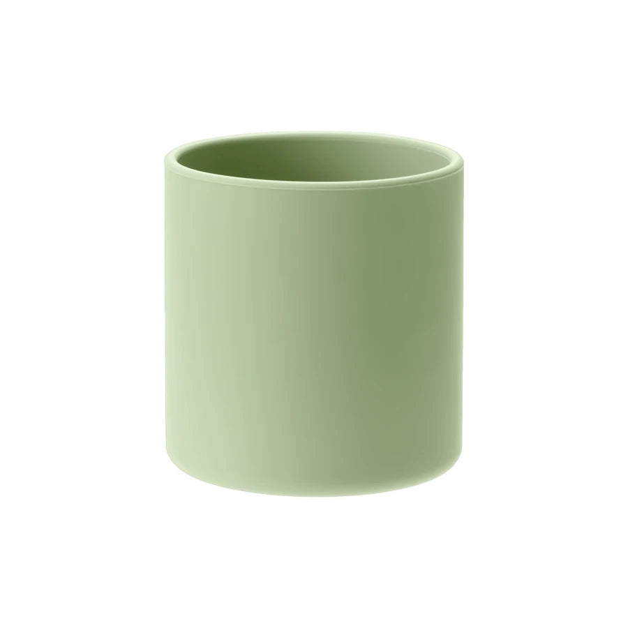 Silicone open training cup in Sage