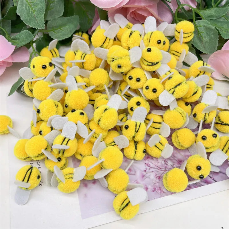 Yellow Pompom Bees DIY Toy Craft Supplies | Oliver Montessori