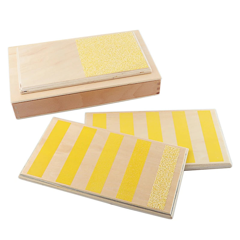Montessori Rough and Smooth Boards Set of 3 Sensorial Touch Toy Ages 3 and Up