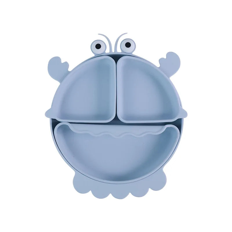 Grey blue lobster divided suction plate