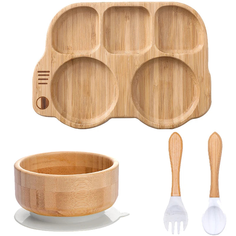Baby Bamboo Suction Plate & Bowl Set