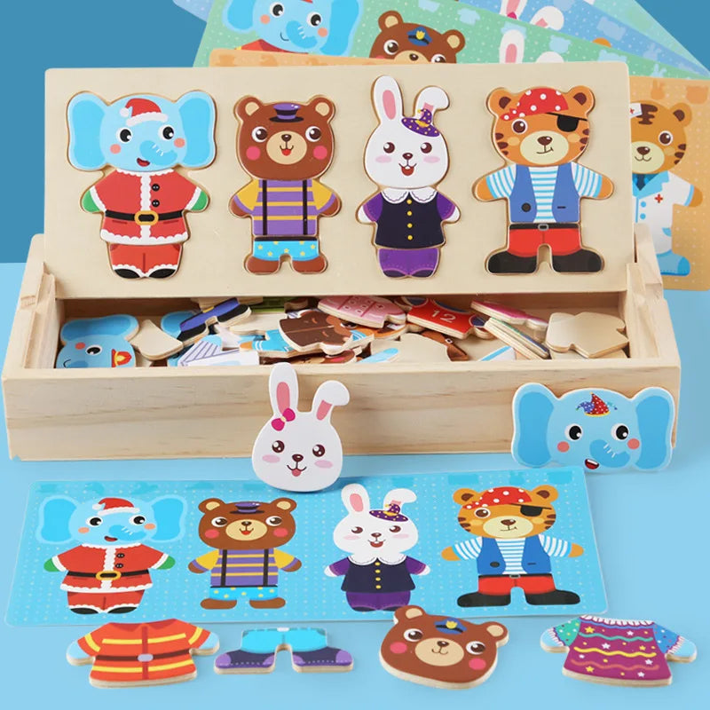 Wooden Dress-Up Mix & Match Puzzle – Oliver & Company