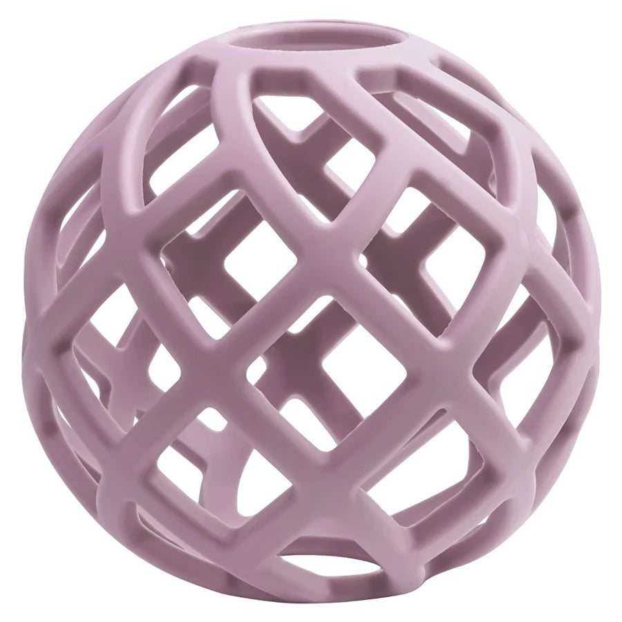 Lilac silicone lattice teether ball