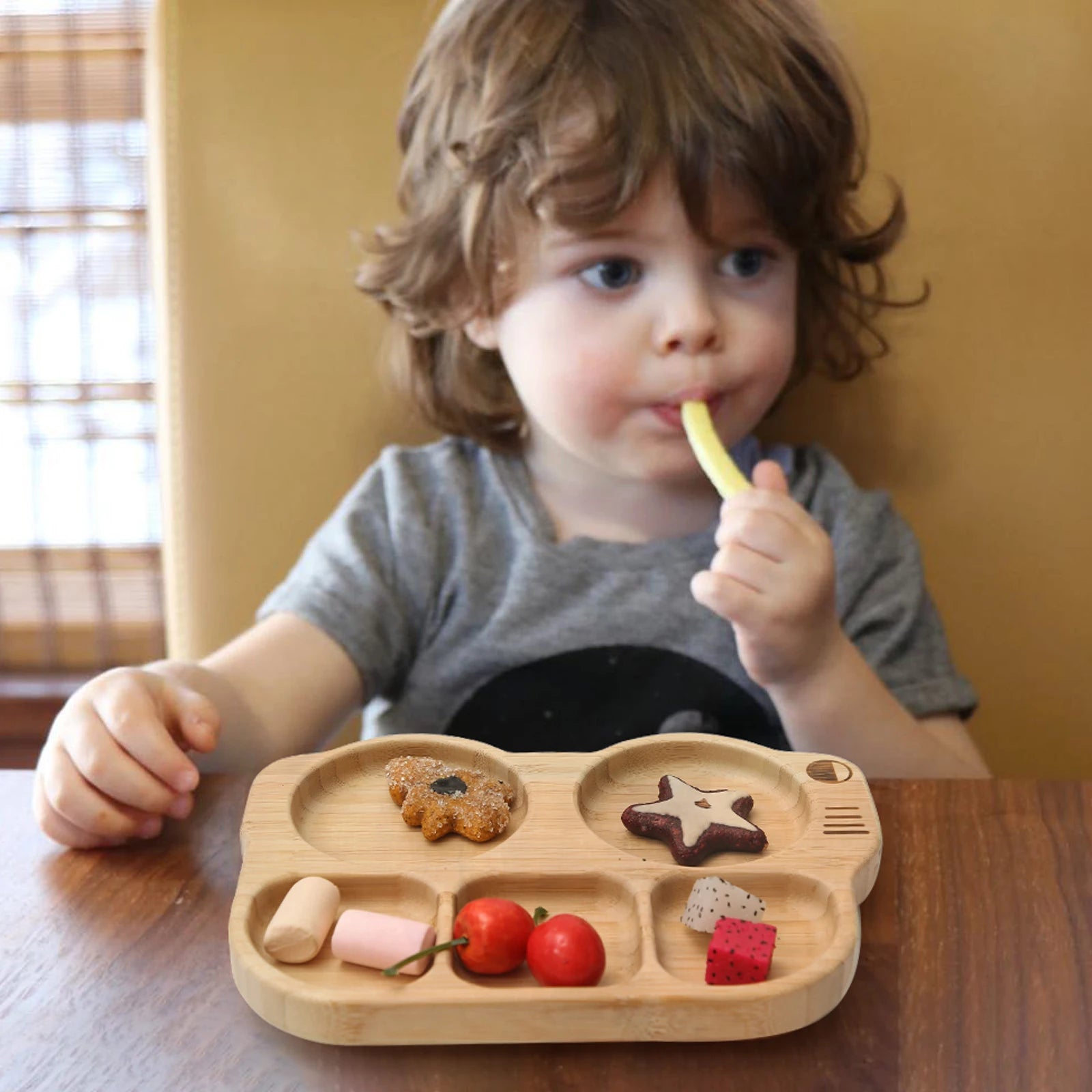 Bamboo Bus Baby Feeding Plate Set | Oliver Montessori