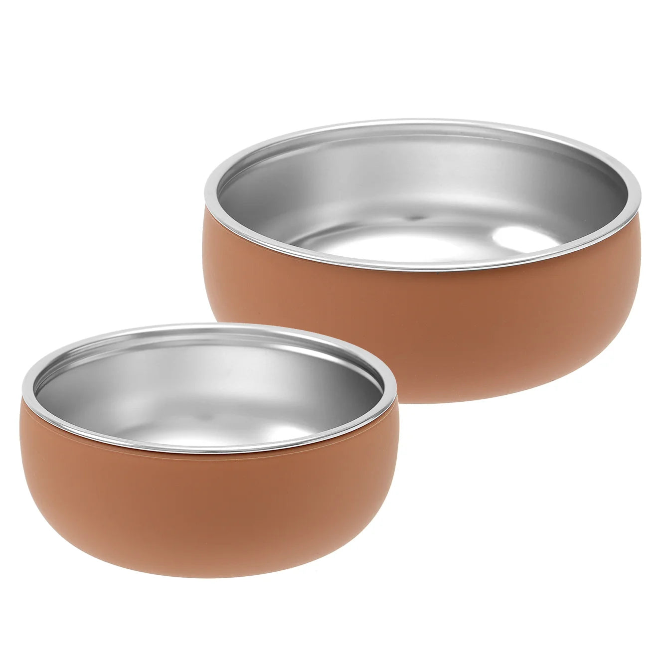 2-Piece Stainless Steel Bowl Set with Detachable Silicone Bases | Oliver Montessori Toys