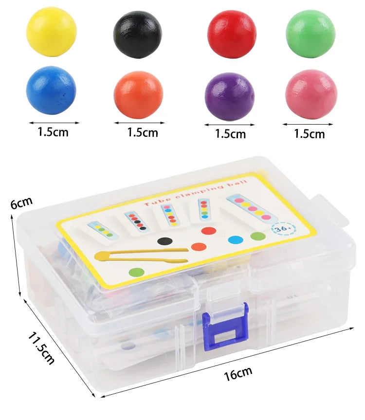 Five Test Tube Clip Beads Educational Game | Oliver Montessori