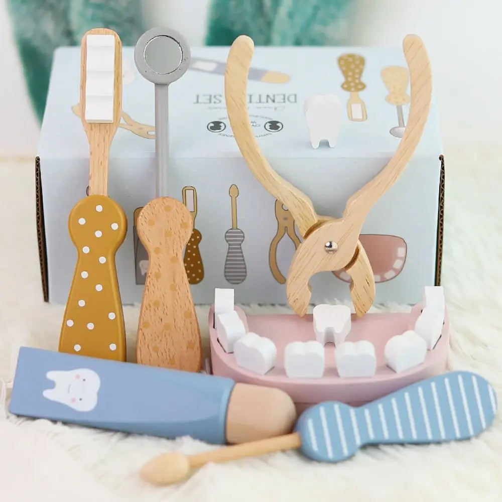 Wooden Dental Pretend Play Set | Oliver Montessori Toys