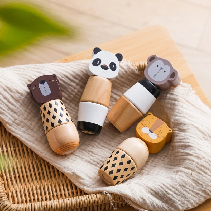 Wooden Animal Screw Toy | Oliver and Company Montessori Toys