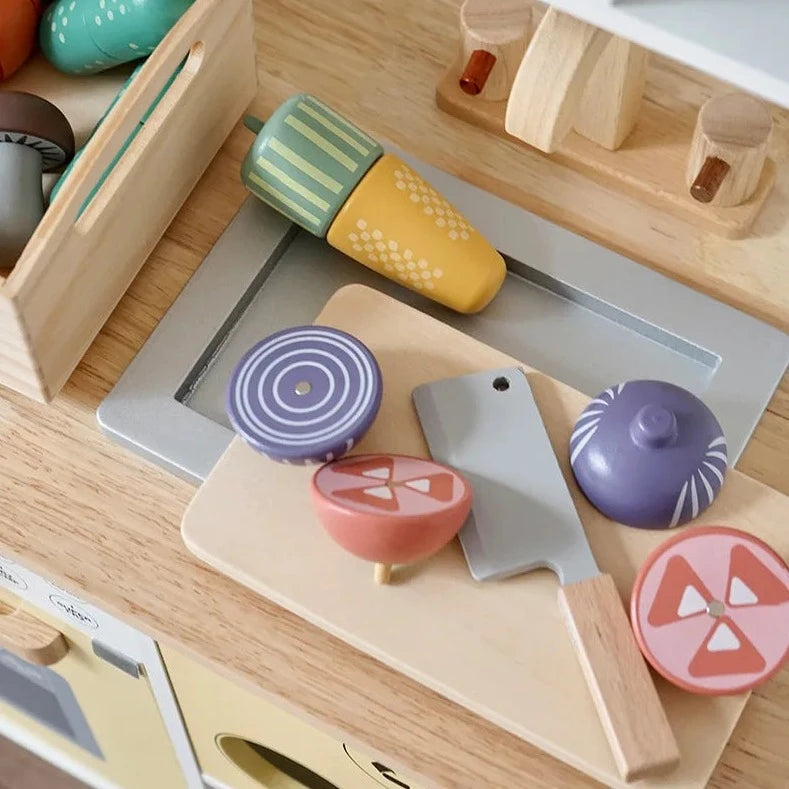 Pretend Play Food Toys | Food Accessories in Wooden Crates