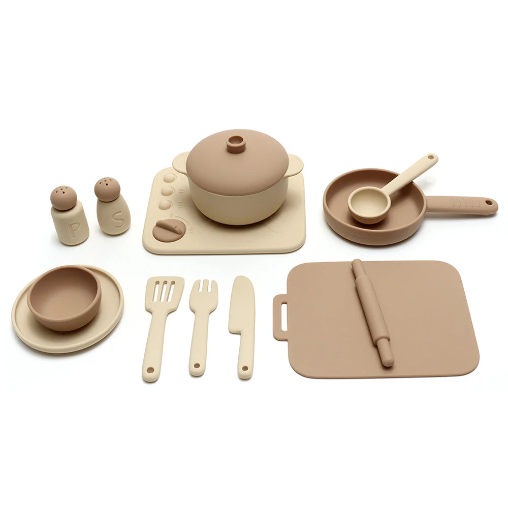 Food Grade Silicone Kitchen Toys Set for Kids