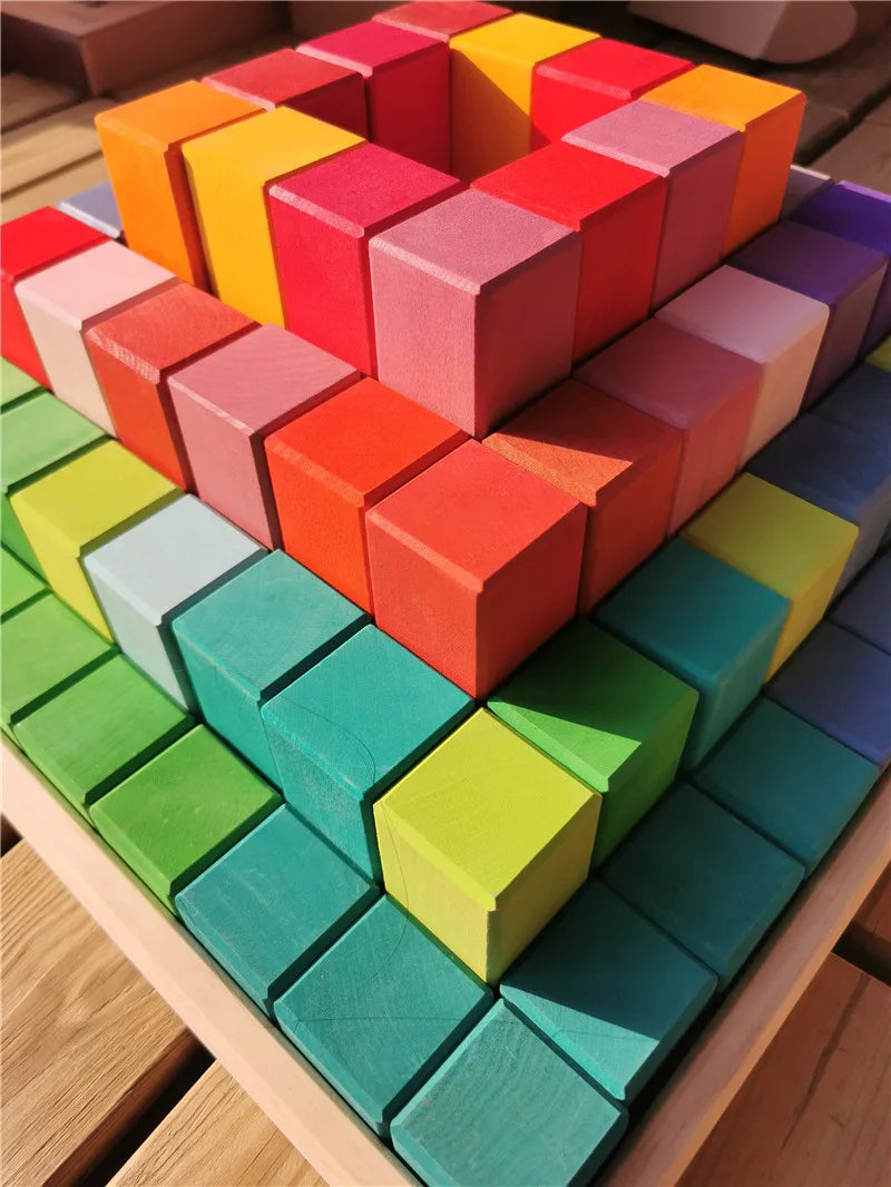 Large Basswood Building Blocks 100pc | Premium Wooden Toy Set