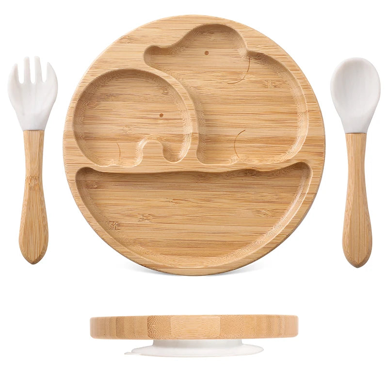 Elephant Divided Plate and Tableware Sets