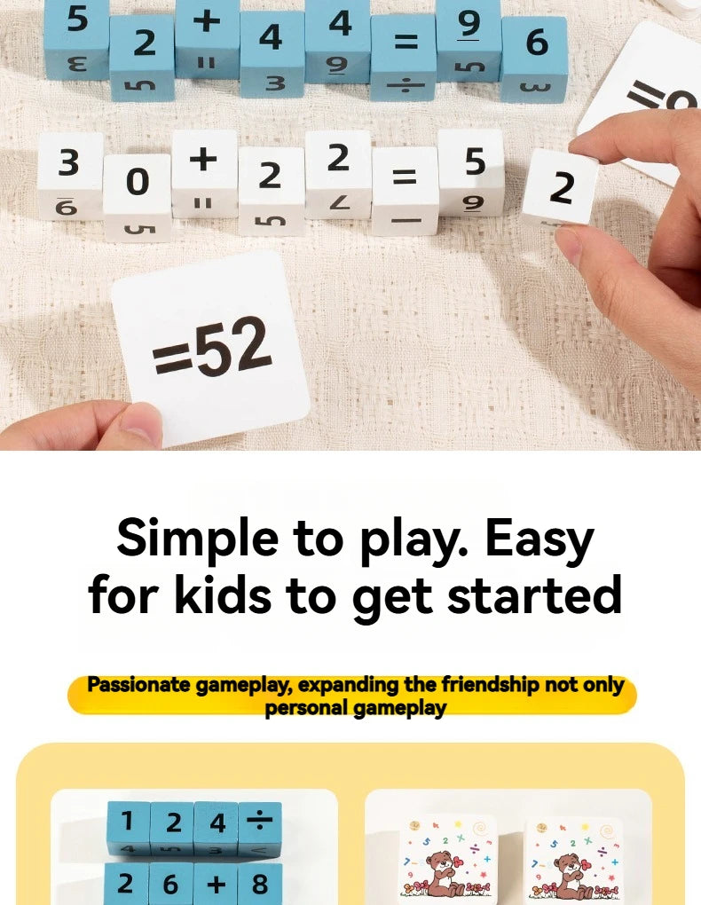 Digital Battle Game for Kids - Wooden Montessori Math Learning Toy
