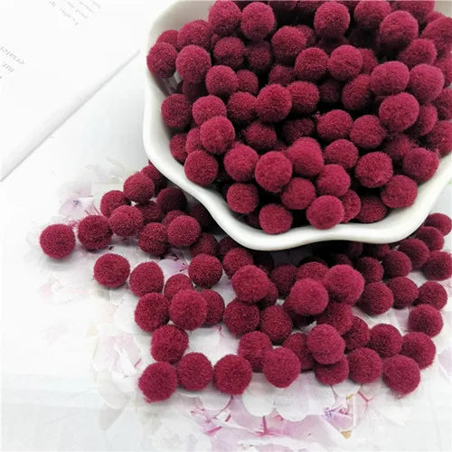 500/2000Pcs Mixed Color Fluffy Soft Colored Pompoms for Crafts