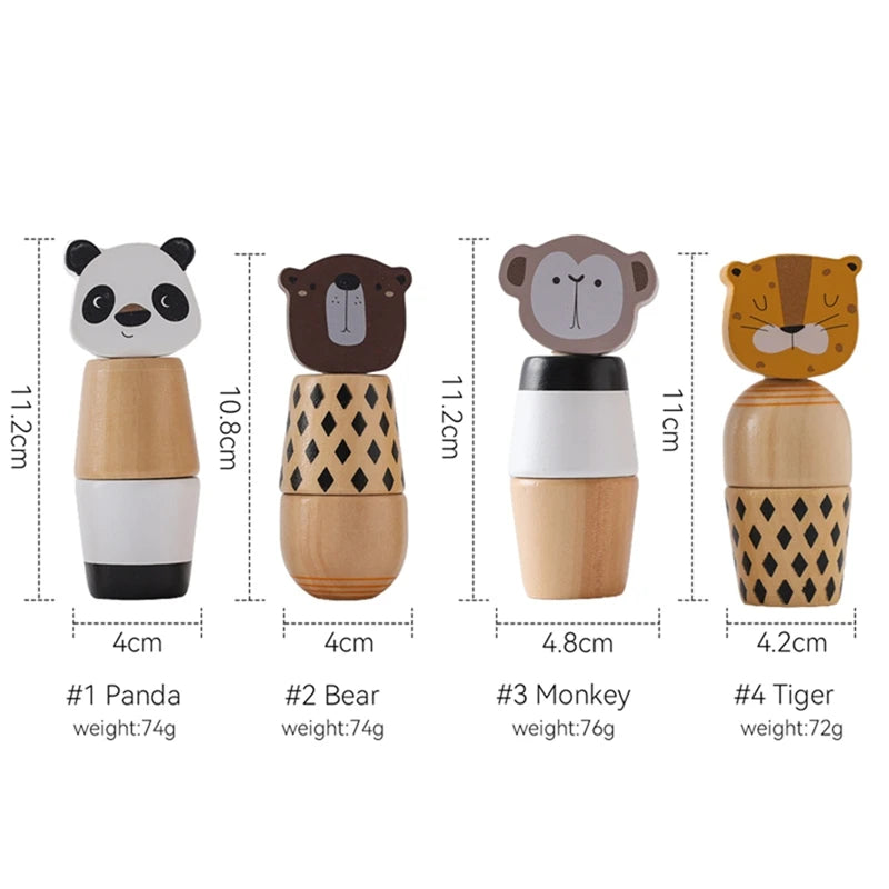 Wooden Animal Twist Toy | Oliver & Company Montessori Toys