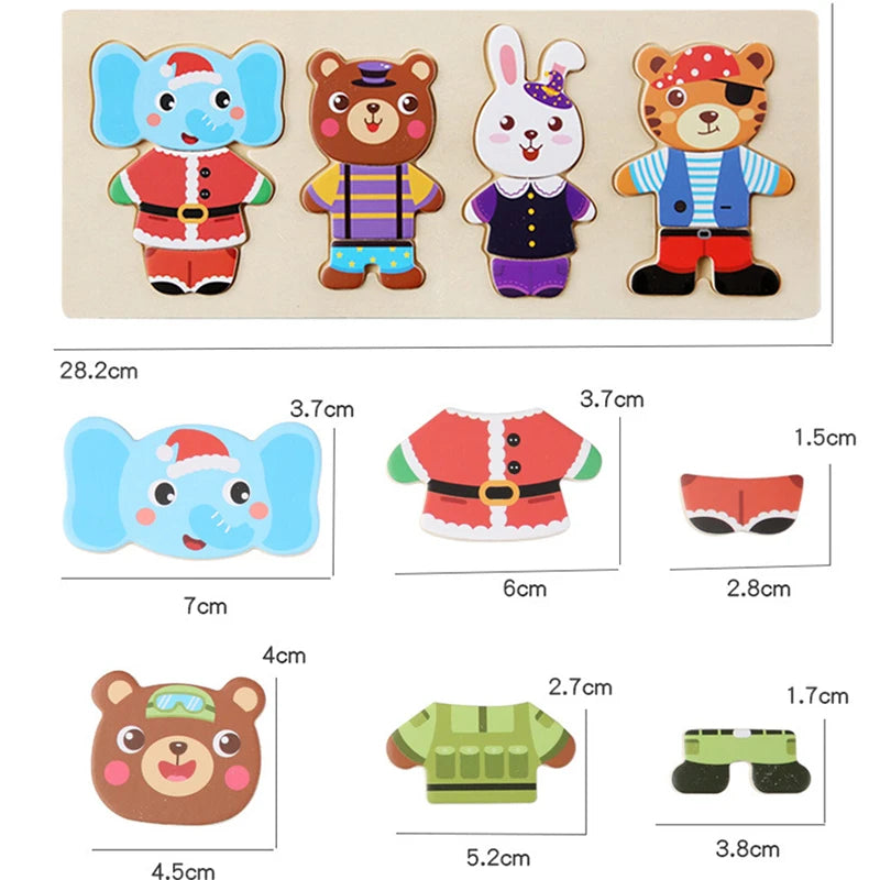 Wooden Dress-Up Mix & Match Puzzle – Oliver & Company