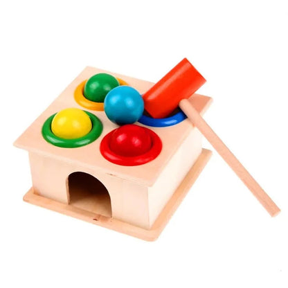 Montessori Wooden Toy Hammering Ball Game