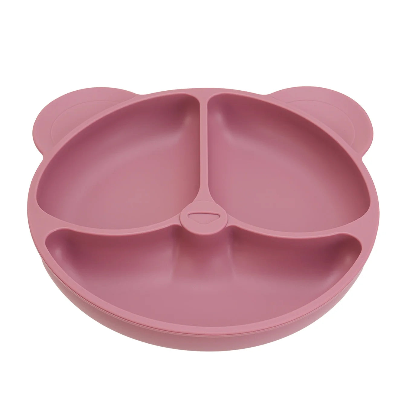 Dusty rose silicone bear divided suction plate