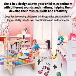 Multi-Function Wooden Baby Music Table – Musical Instrument Toy