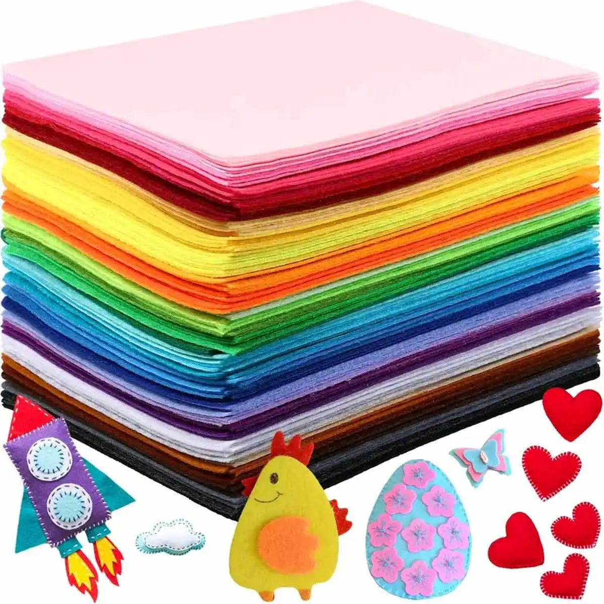 Felt Fabric Sheets 40 Colors for Kids Crafts – Classroom Art Supplies – Oliver & Company
