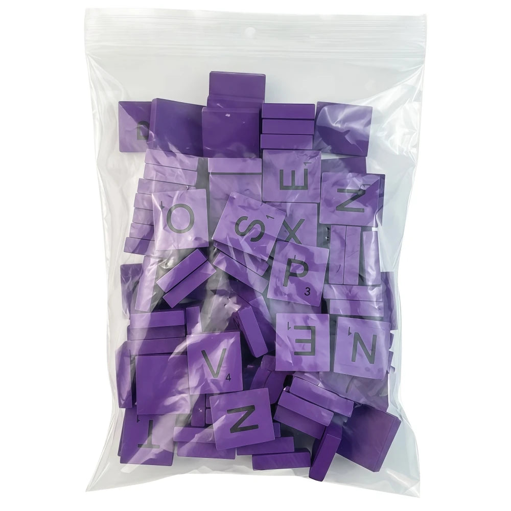 Wooden Letter Tiles Set – 100 Scrabble-Style Alphabet Tiles