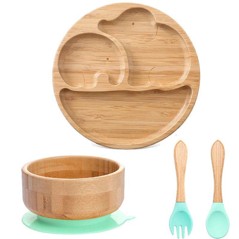 Baby Bamboo Suction Plate & Bowl Set