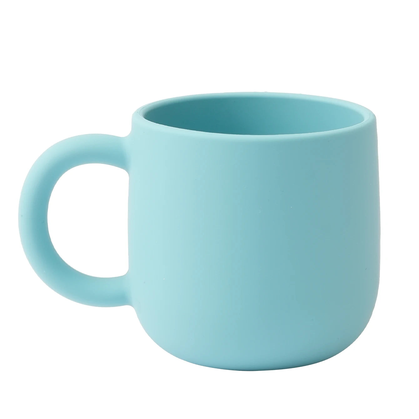 Silicone toddler mug with handle in Blue