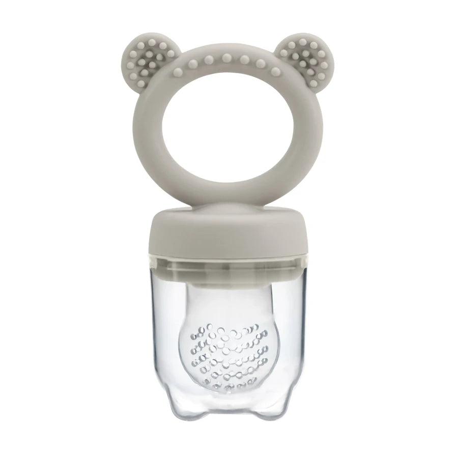 Light grey bear silicone fresh food feeder