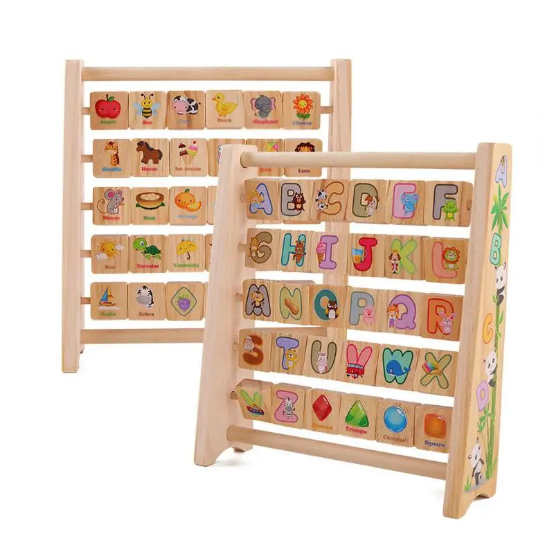 Wooden Alphabet Flip Learning Rack